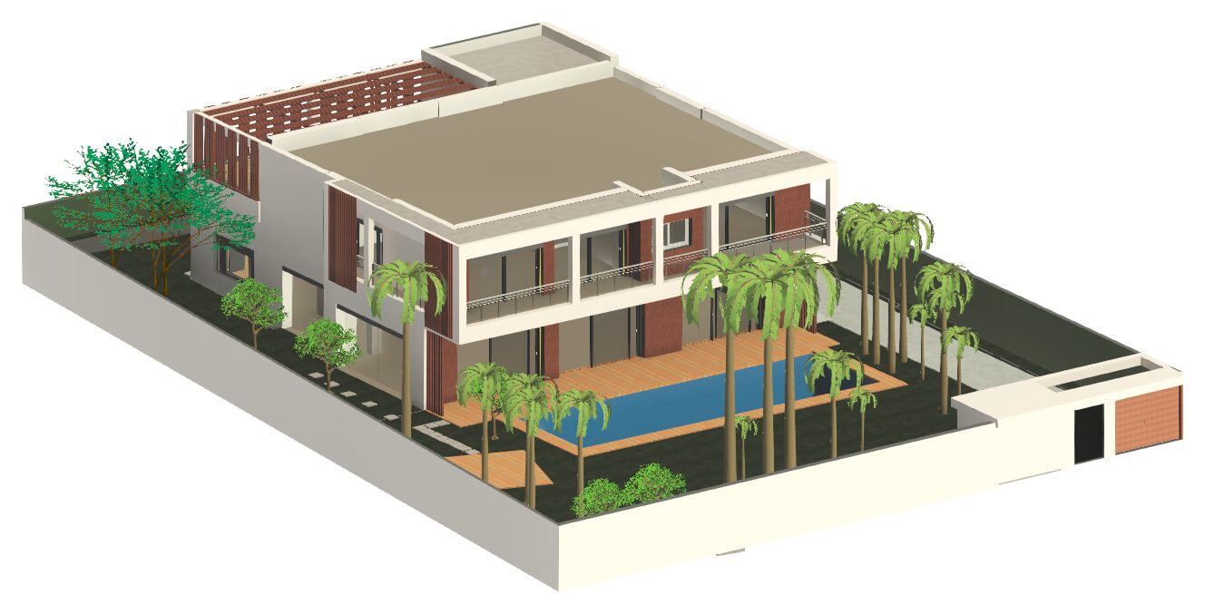 Revit model of the same villa