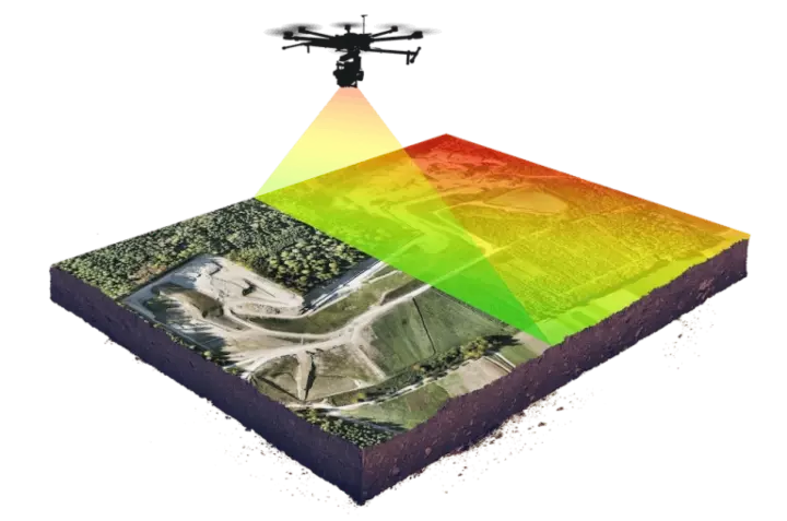 Drone survey over a site in Singapore