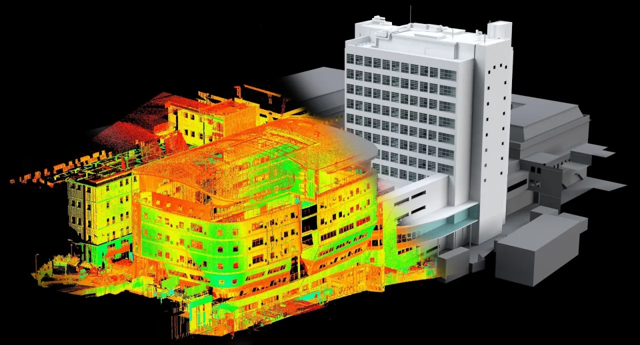 Scan-to-BIM modelling from a point cloud